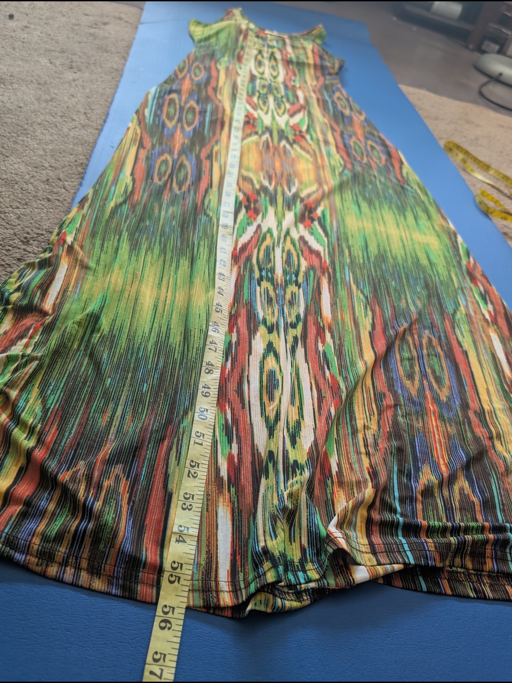 Multi-Color Patterned Cutout Maxi Dress - Picture 4 of 13